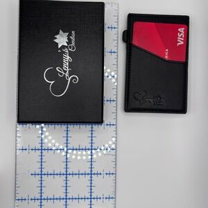 Loungefly Black Card Wallet with Pink Accent